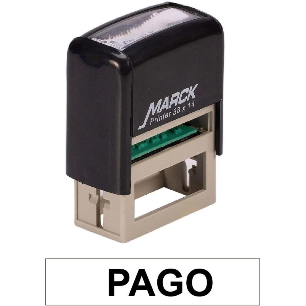 Carimbo Autoentintado Pago Padrao Autom.38X14Mm Pt Carbrink
