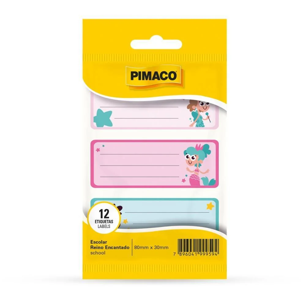 Etiqueta Escolar Reino Encantado 80X30Mm 4Fls Pimaco (Ct.c/03)
