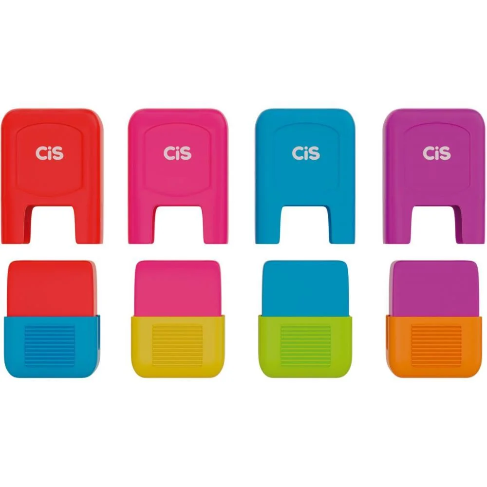 Borracha Colorida Cis Club C/Case Cores Sortidas Sertic C/ 20 Unidades