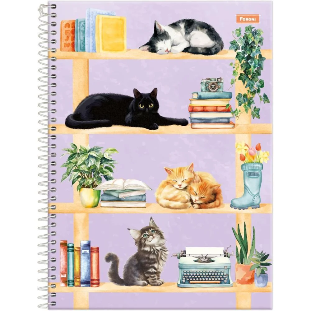 Caderno 15X1 Capa Dura Furfriends 240F Foroni (Pct.c/02)