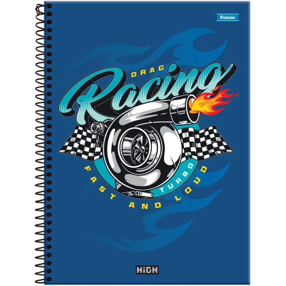 Caderno 15X1 Capa Dura High Masculino 240F Foroni (Pct.c/02)