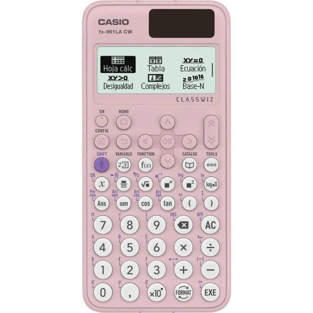 Calculadora Cientifica Fx991 Lacw-Pk 550 Funcoes Rosa Casio