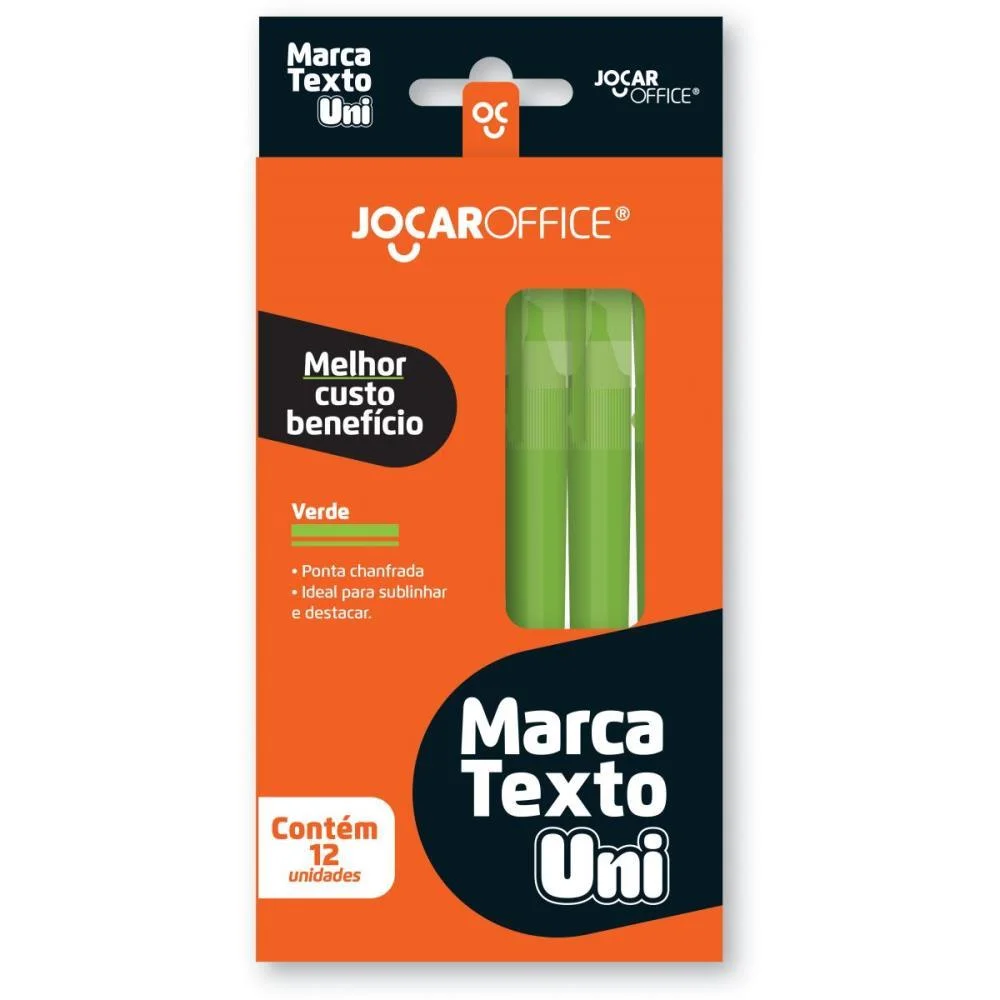 Caneta Marca Texto Jocar Uni Verde Leonora (Cx.c/12)