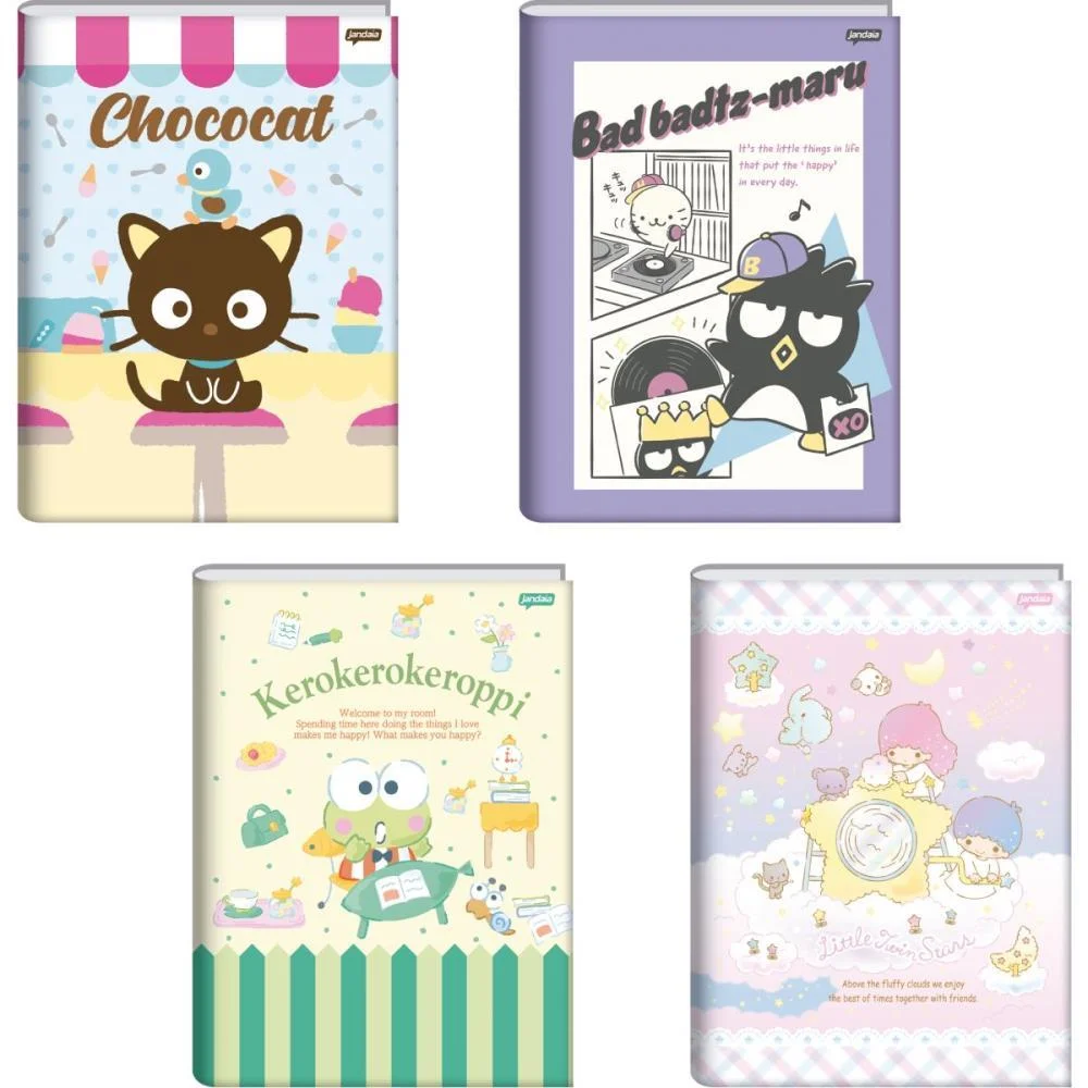 Caderno Brochurao Capa Dura Hello Kitty E Amigos 80Fls. Jandaia (Pct.c/05)