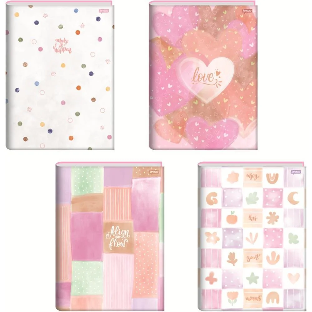 Caderno Brochurao Capa Dura La Creme 80Fls. Jandaia (Pct.c/05)