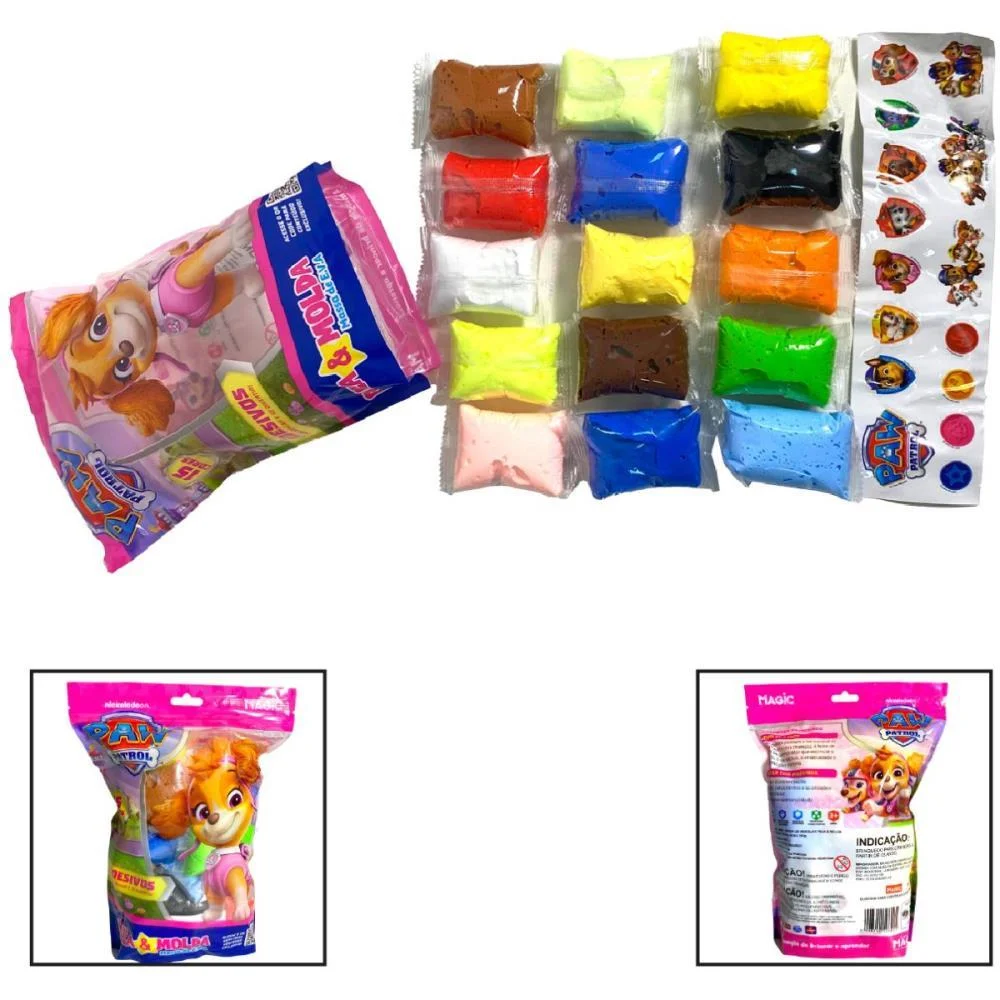 Massa Para Modelar Criativa P.canina Skye 150G C/Adesivos Magic Kids
