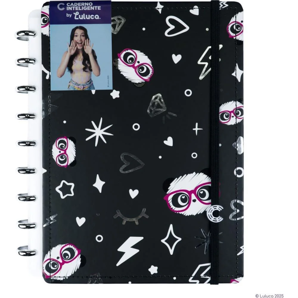 Caderno Inteligente Medio Luluca Pandalu Star 80Fls Caderno Inteligente