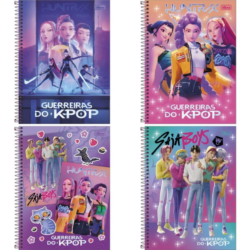 Caderno 01X1 Capa Dura Guerreiras Do K-Pop 80Fls Tilibra (Pct.c/04)