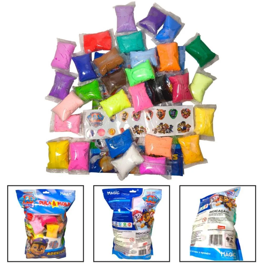 Massa Para Modelar Criativa Patrulha Canina 300G C/Adesivo Magic Kids