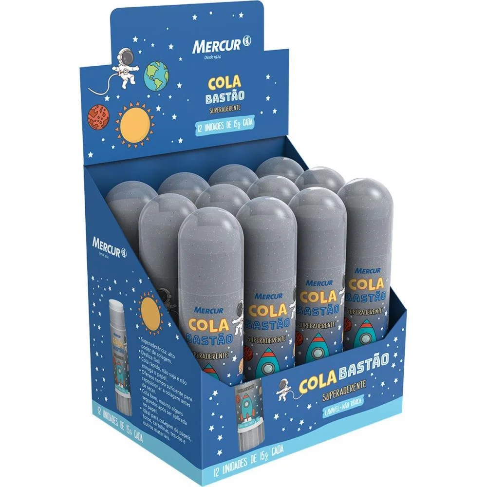 Cola Em Bastao Sistema Solar 15G Mercur (Cx.c/12)