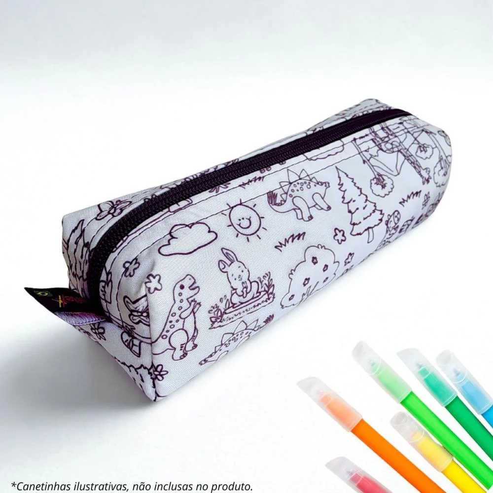 Estojo Simples Cetim Para Colorir Reflex