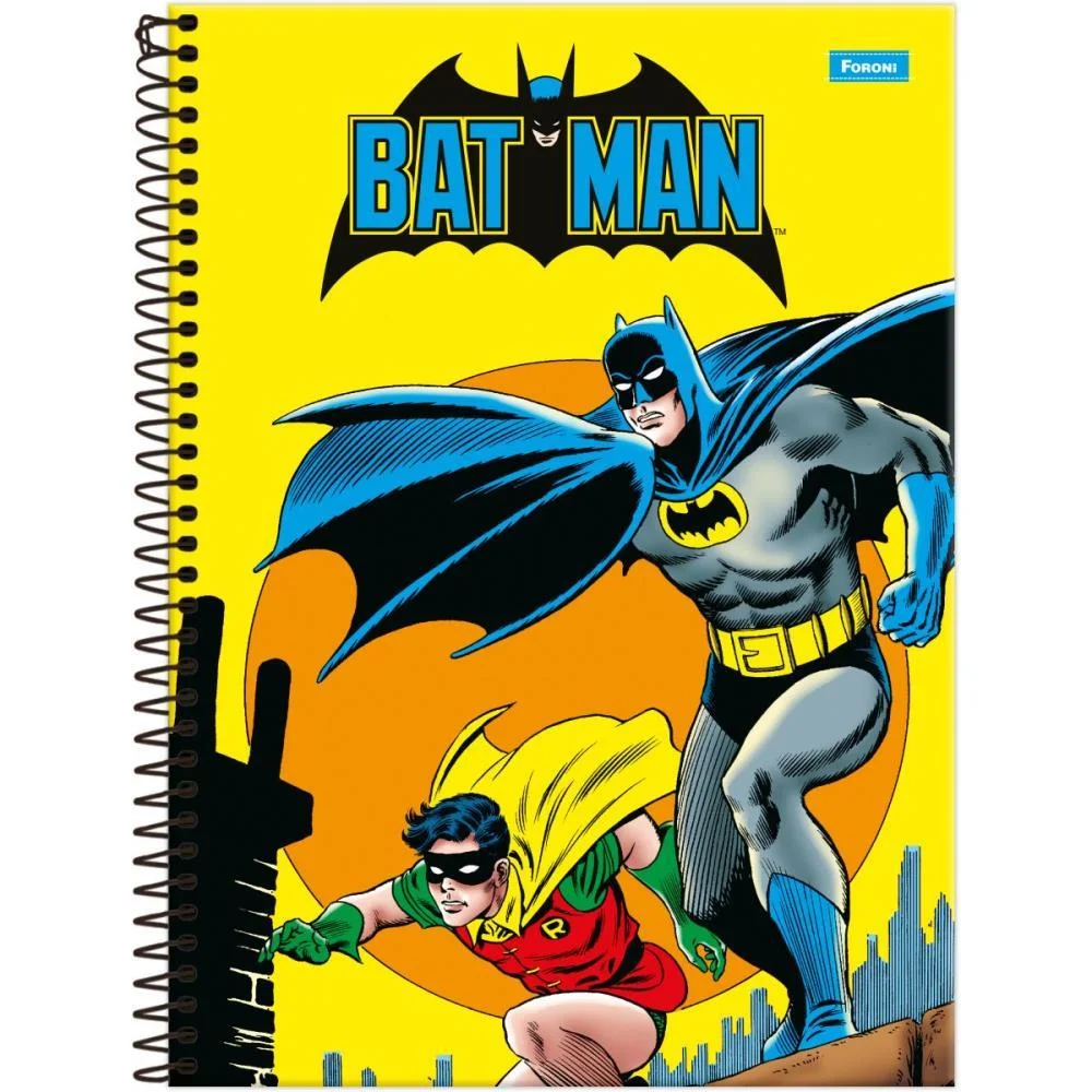 Caderno 10X1 Capa Dura Batman Fit 160Fls Foroni (Pct.c/04)