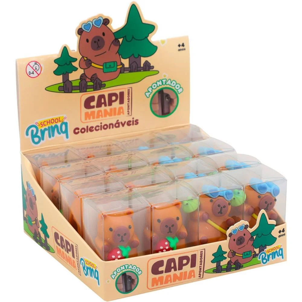 Apontador Sem Deposito Capivara 3Mod.(S) Polibrinq (Dp.c/16)