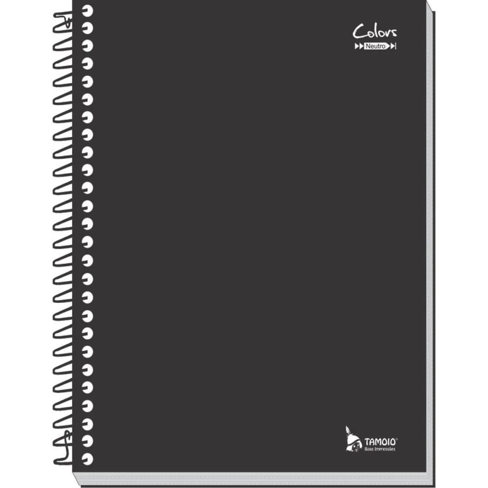 Caderno 15X1 Capa Dura Neutro Preto 300 Folhas Tamoio (Pct.c/02)