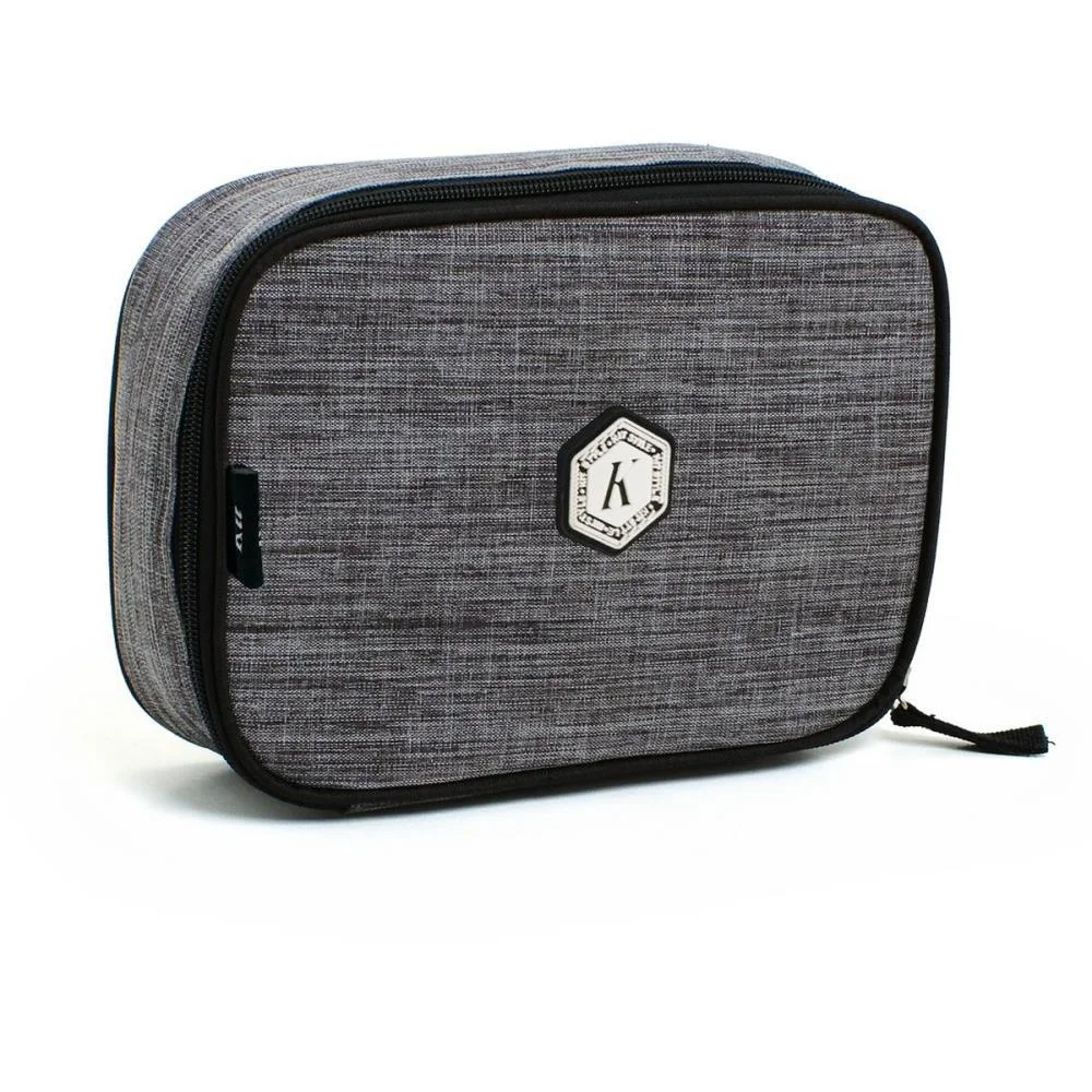 Estojo Box Juvenilc/Compartimento Cinza Kit