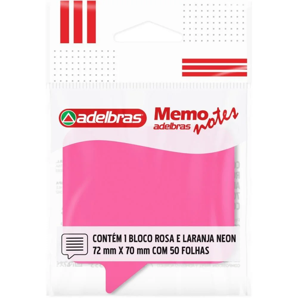 Bloco De Recado Autoadesivo Memonote Dialogo 72X70 Rs/Lj N Adelbras