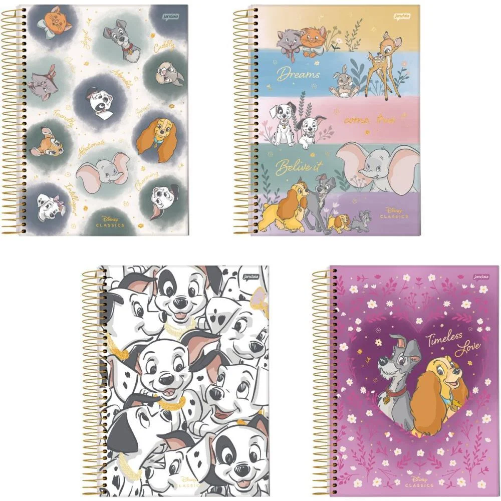 Caderno 10X1 Capa Dura Disney Classicos 160Fls. I.a Jandaia (Pct.c/04)