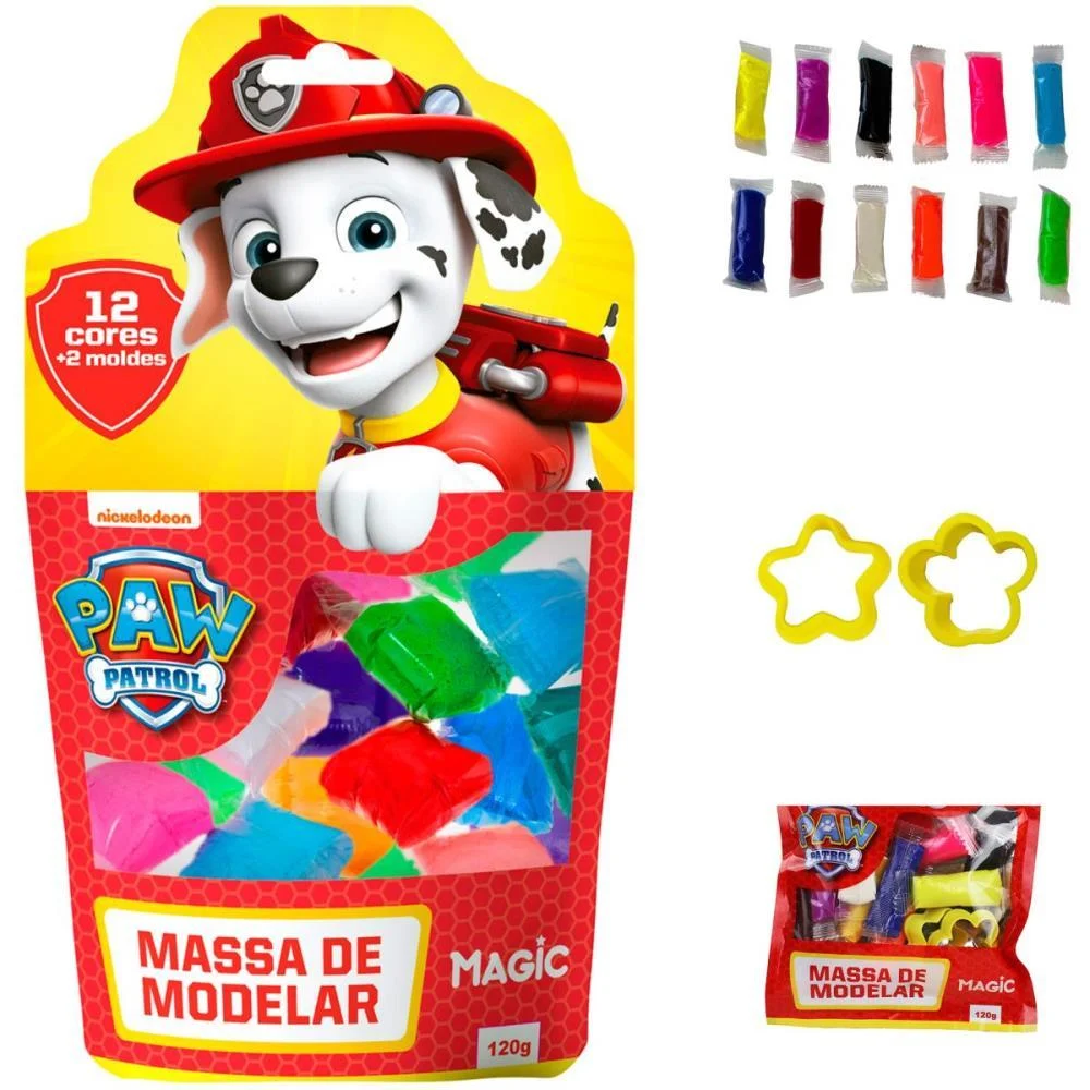 Massa Para Modelar Criativa P. Canina Marshall 120G 12Core Magic Kids