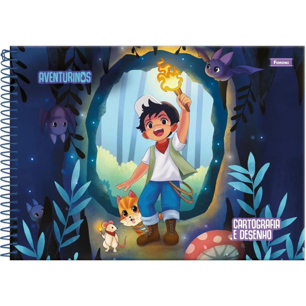Caderno Desenho Univ Capa Dura Aventurinos 80Fls Foroni (Pct.c/05)