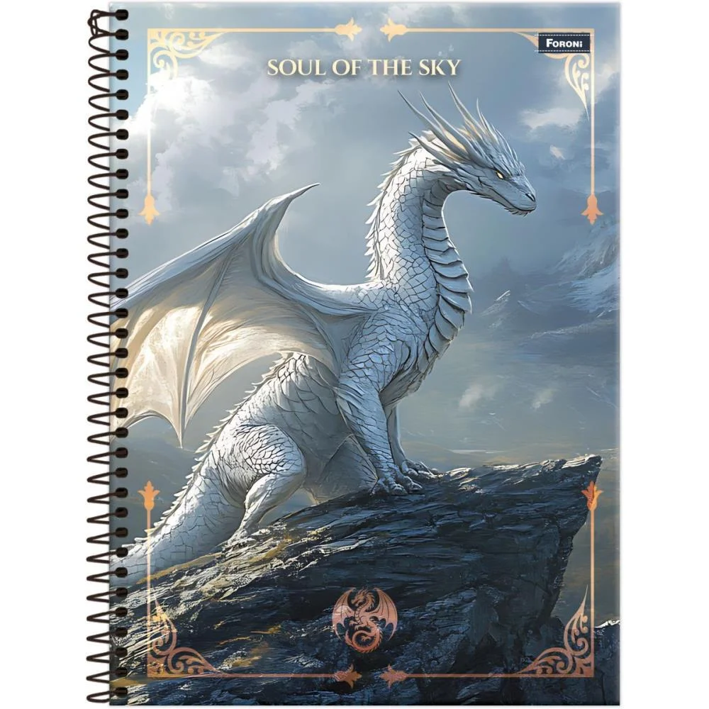 Caderno 01X1 Capa Dura Drakos 80Fls Foroni (Pct.c/04)