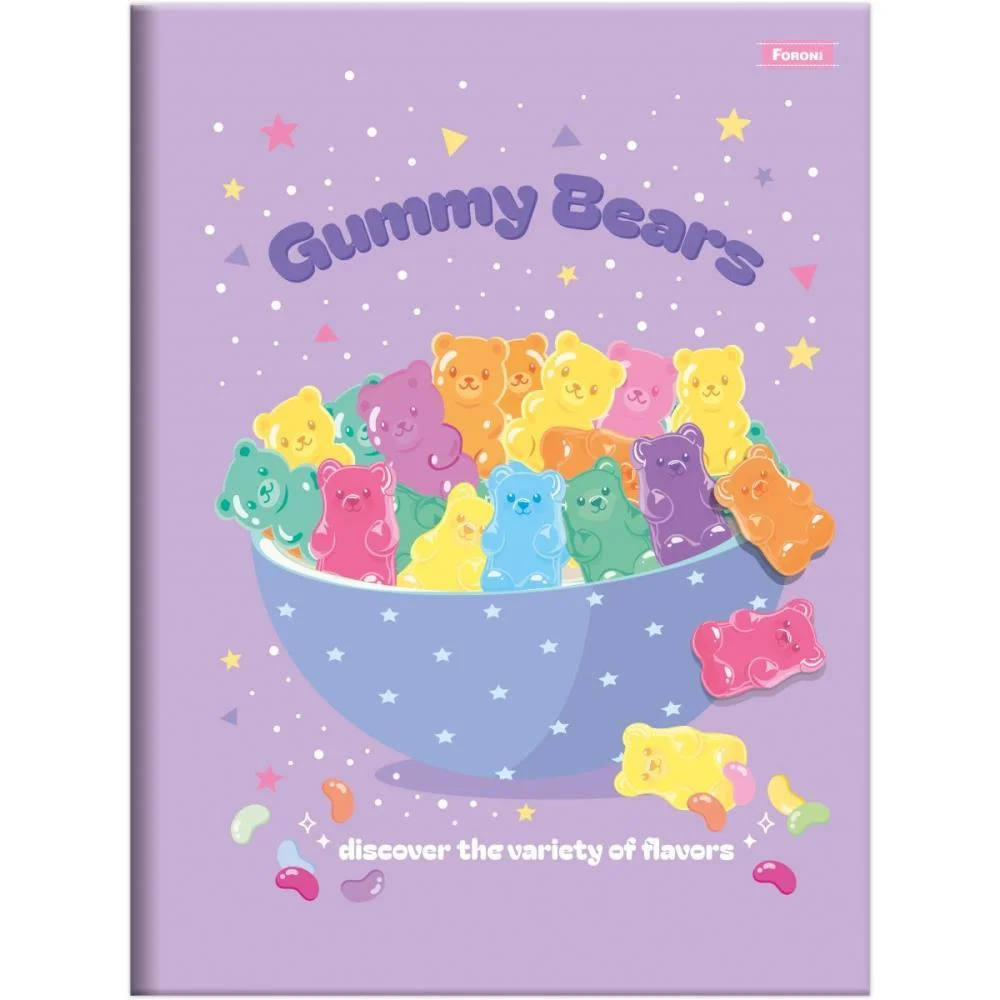 Caderno Brochurao Capa Dura Sugar Rush 80F Foroni (Pct.c/05)