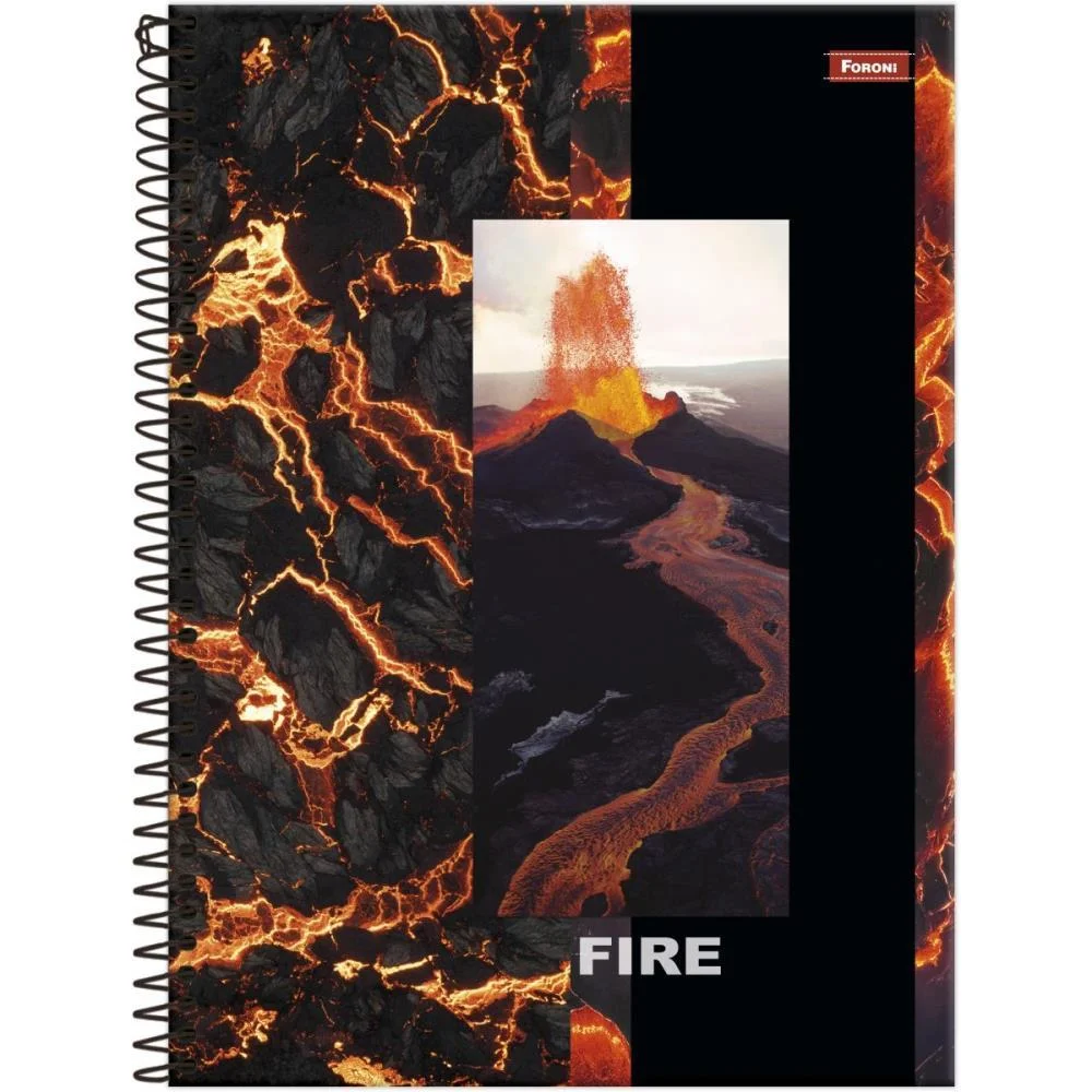 Caderno 10X1 Capa Dura 4 Elementos Mais 200Fls Foroni (Pct.c/04)