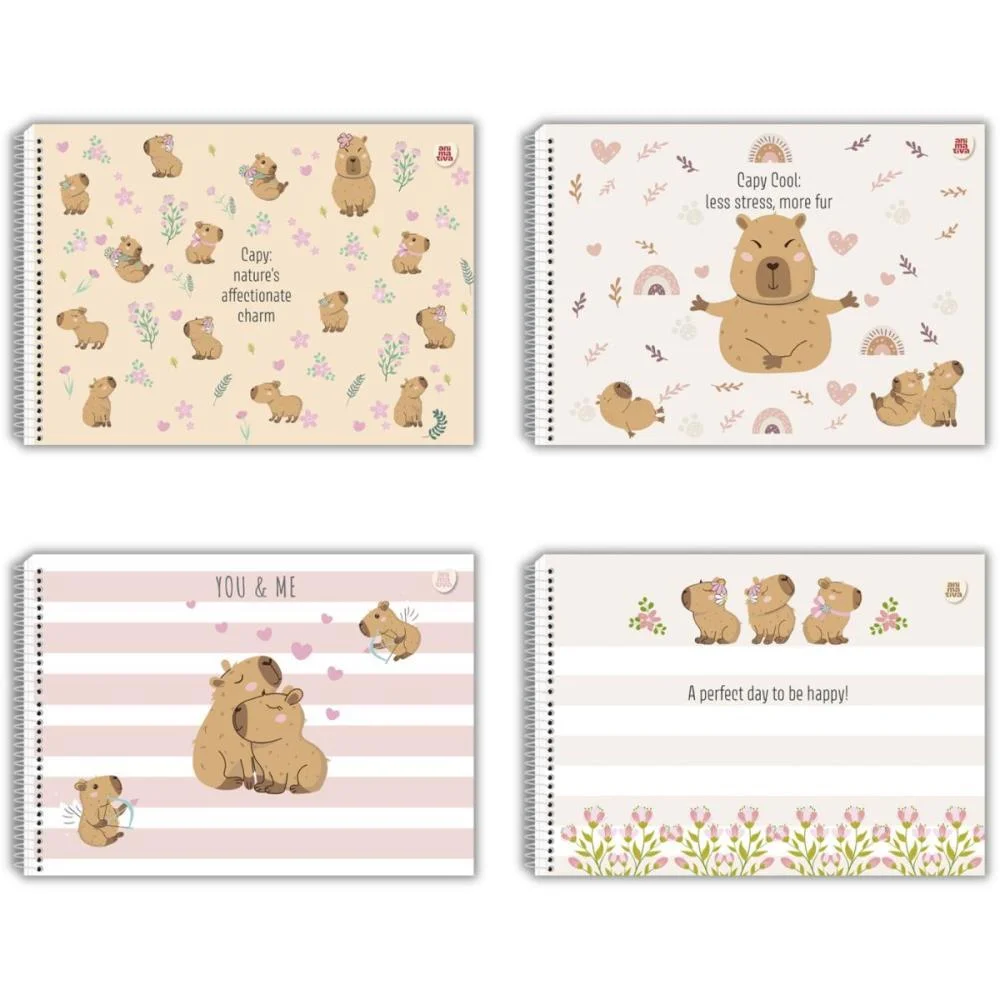 Caderno Desenho Univ Capa Dura Capycuties 60F Animativa (Pct.c/05)