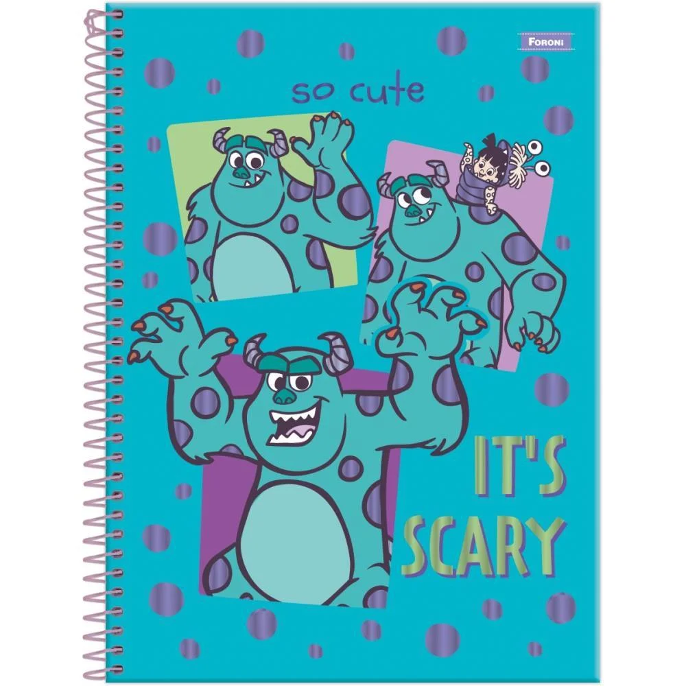 Caderno 01X1 Capa Dura Monstros S. A. 80F Foroni (Pct.c/04)