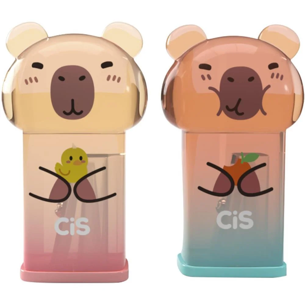 Apontador Com Deposito Decor. Capivara 2 Modelos Sortidos Sertic C/ 12 Unidades