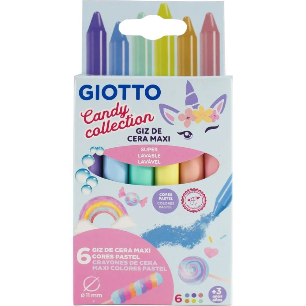 Giz De Cera Fino Giotto Maxi Candy Collection 6 Canson