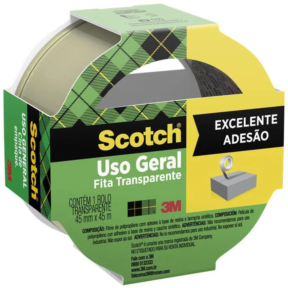 Fita Para Empacotamento Scotch 5802 Transp. 45Mmx45M. 3M