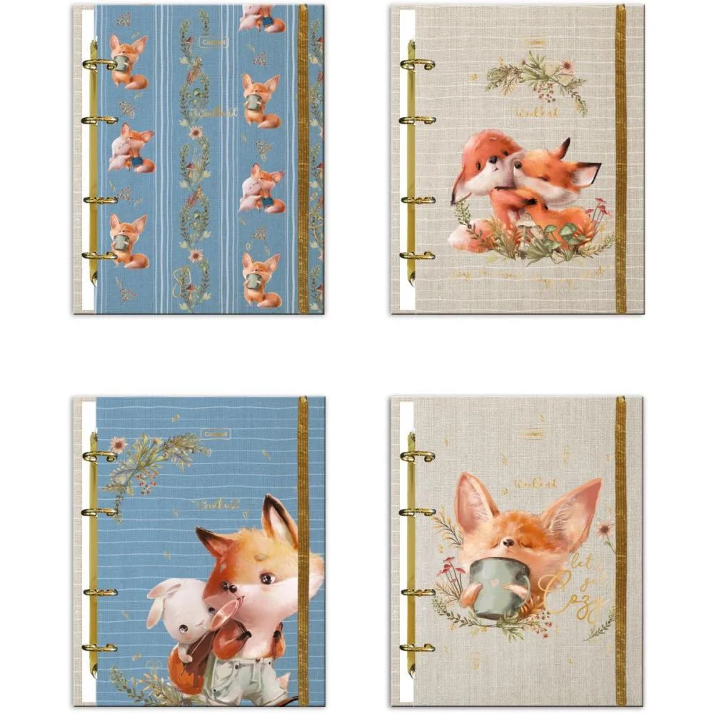 Caderno Argolado Woodland C/Elast 4Cap.incl.80F Cadersil