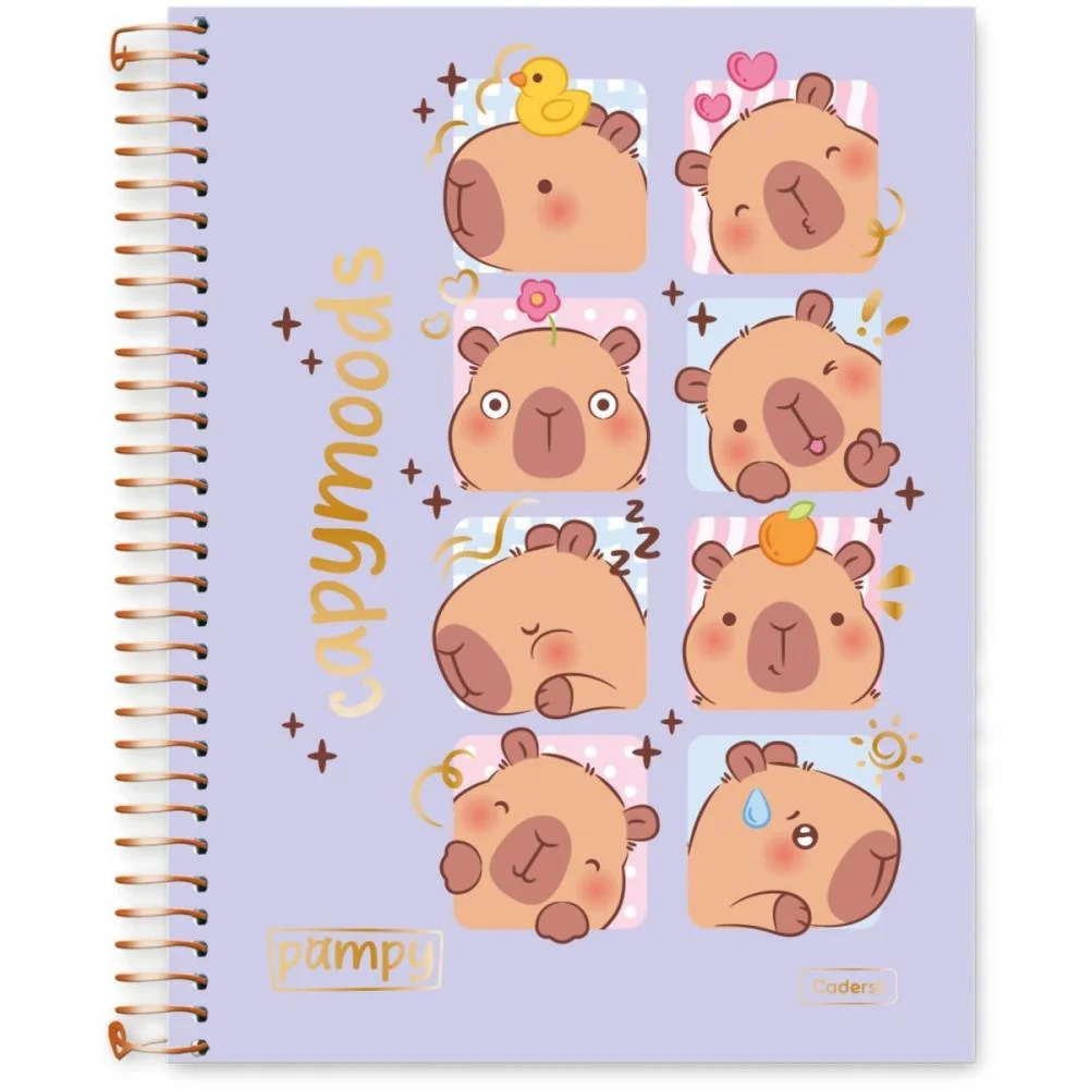 Caderno 10X1 Capa Dura Capy Pampy 160Fls Cadersil (Pct.c/04)