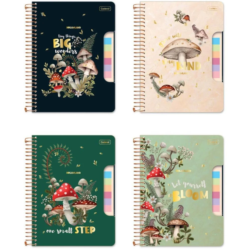 Caderno 01X1 Cp.dura Colegial Dreamland C/Blocos Ades.80Fl(S Cadersil