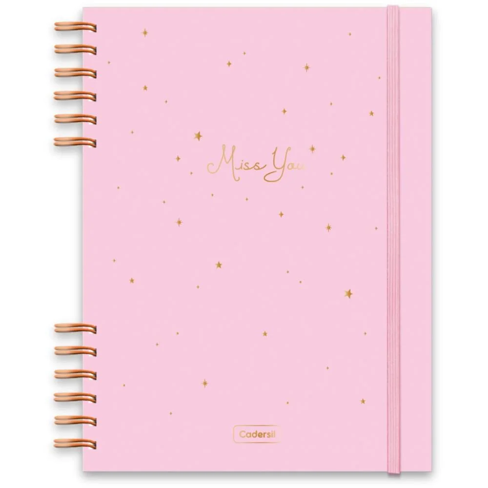 Caderno 01X1 Cp.dura Colegial Miss You C/Elas E Wire-O 80F(S Cadersil