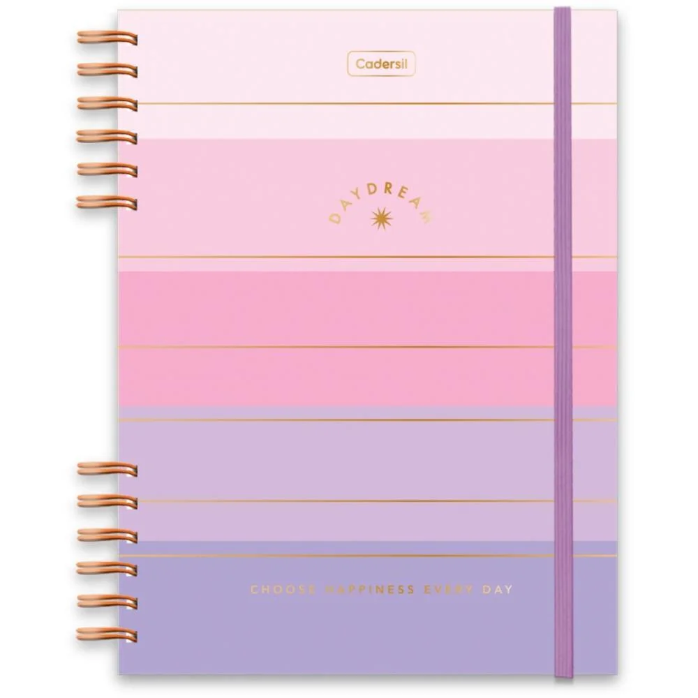 Caderno 01X1 Cp.dura Colegial Daydream C/Elas E Wire-O 80F(S Cadersil
