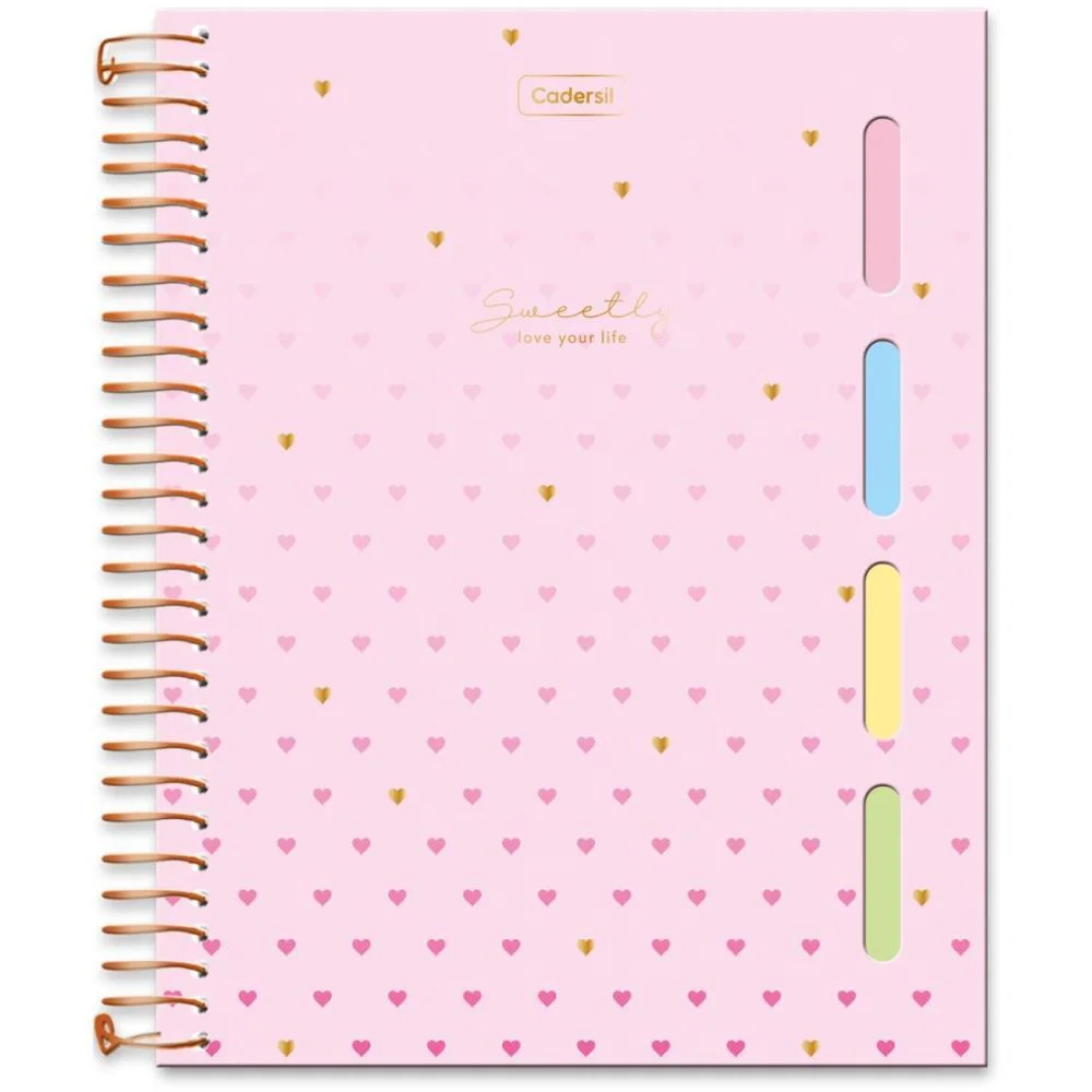 Caderno 01X1 Cp.dura Colegial Sweently C/4 Divisorias (S) Cadersil