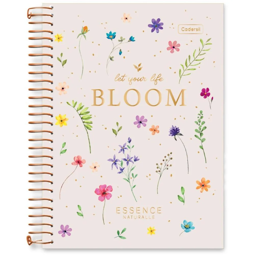 Caderno 10X1 Cp.dura Colegial Essence Naturalle 160Fls Cadersil (Pct.c/04)
