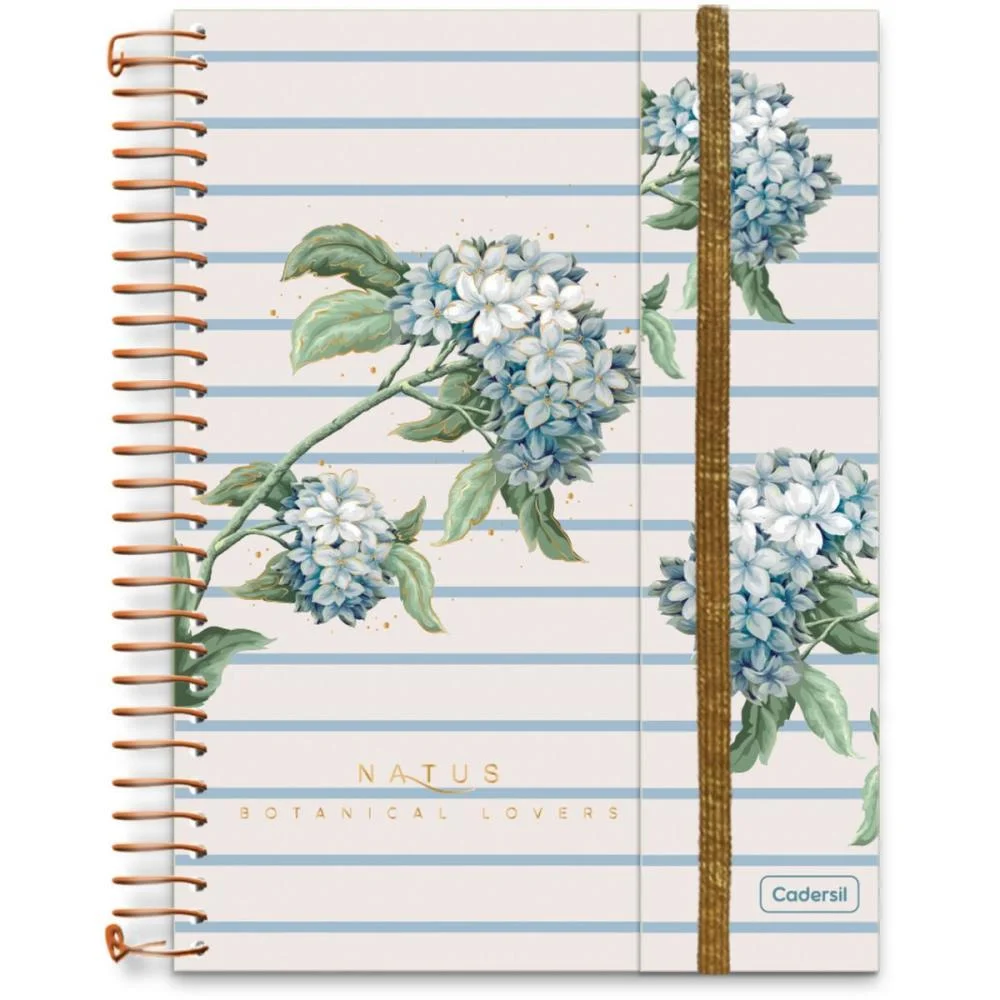 Caderno 01X1 Cp.dura Colegial Natus C/Elas+Blocos Ades.80F(S Cadersil