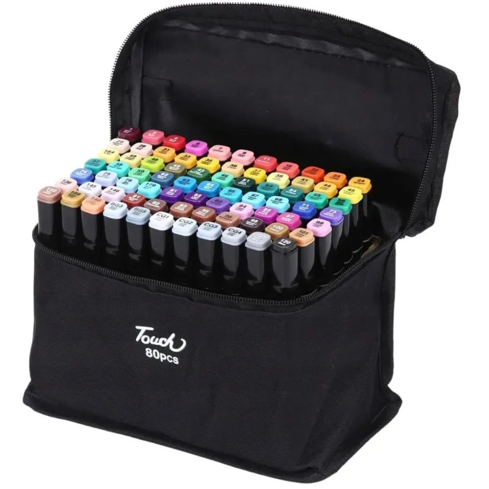 Marcador Artistico Touch 80Cores C/Bolsa Nova Rio