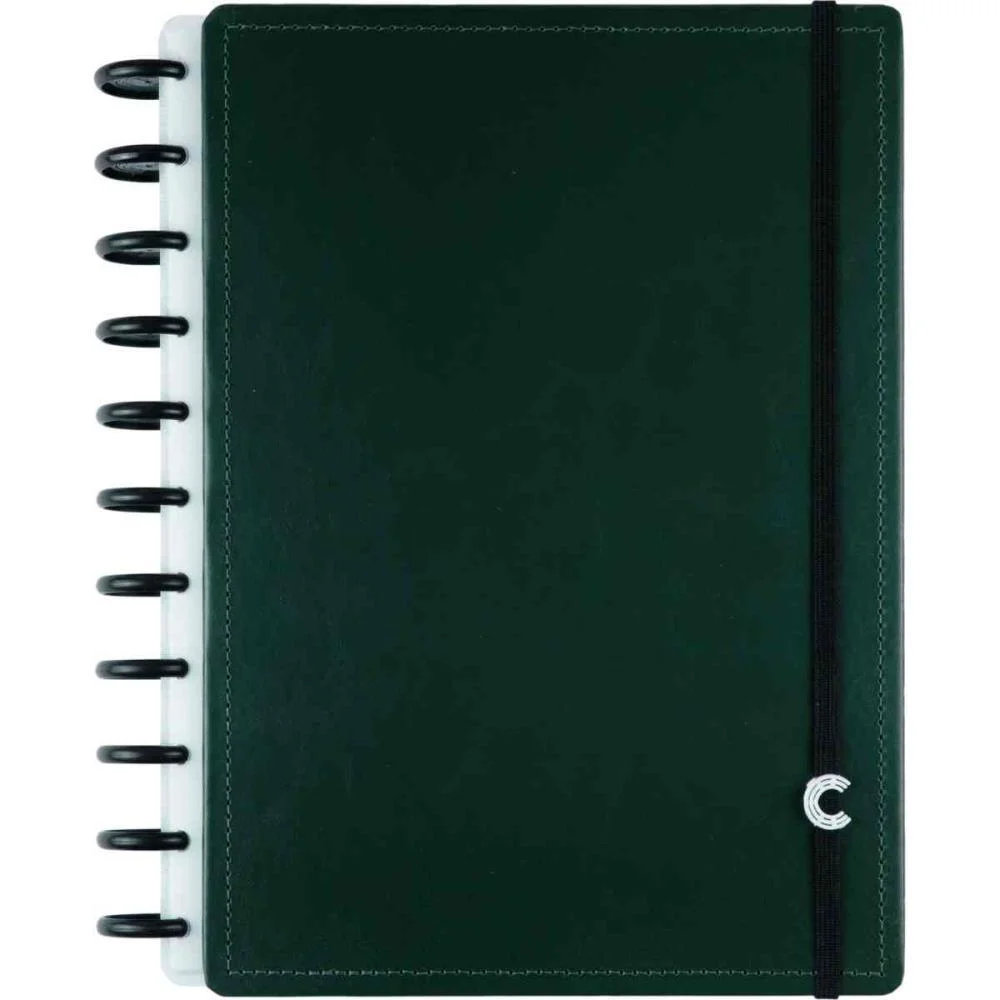 Caderno Inteligente Grande Dark Green 10Mat. 140Fls 90G Caderno Inteligente