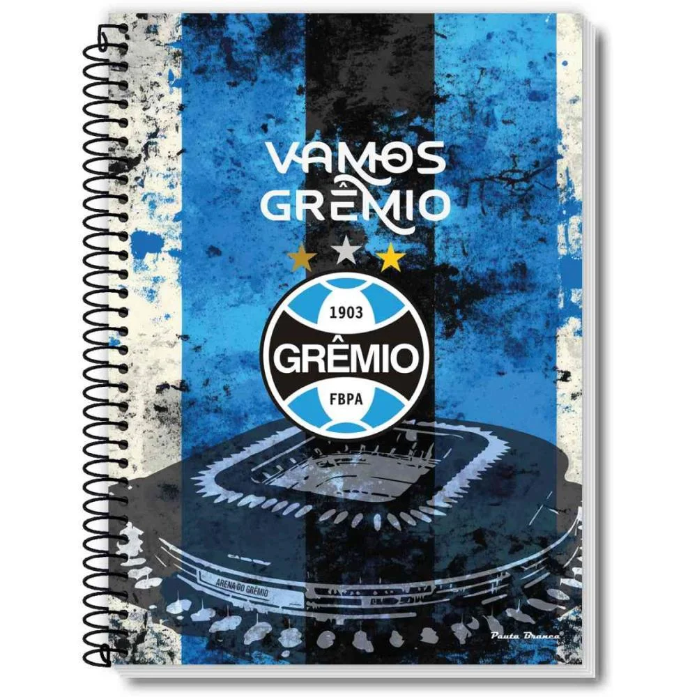 Caderno Espiral Pequeno Capa Dura Gremio 80Fls Pauta Branca (Pct.c/05)