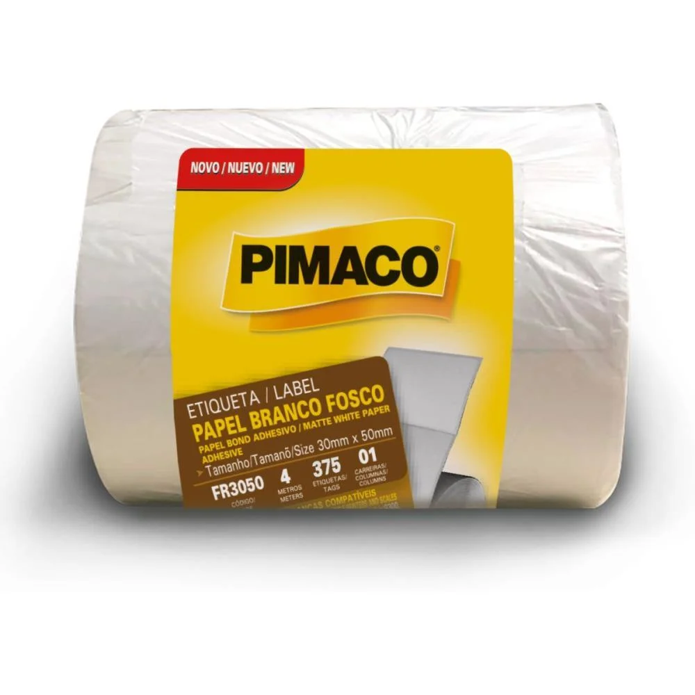 Etiqueta Adesiva Branca 30X50Mm C/75 Etiquetas Pimaco (Rolo)