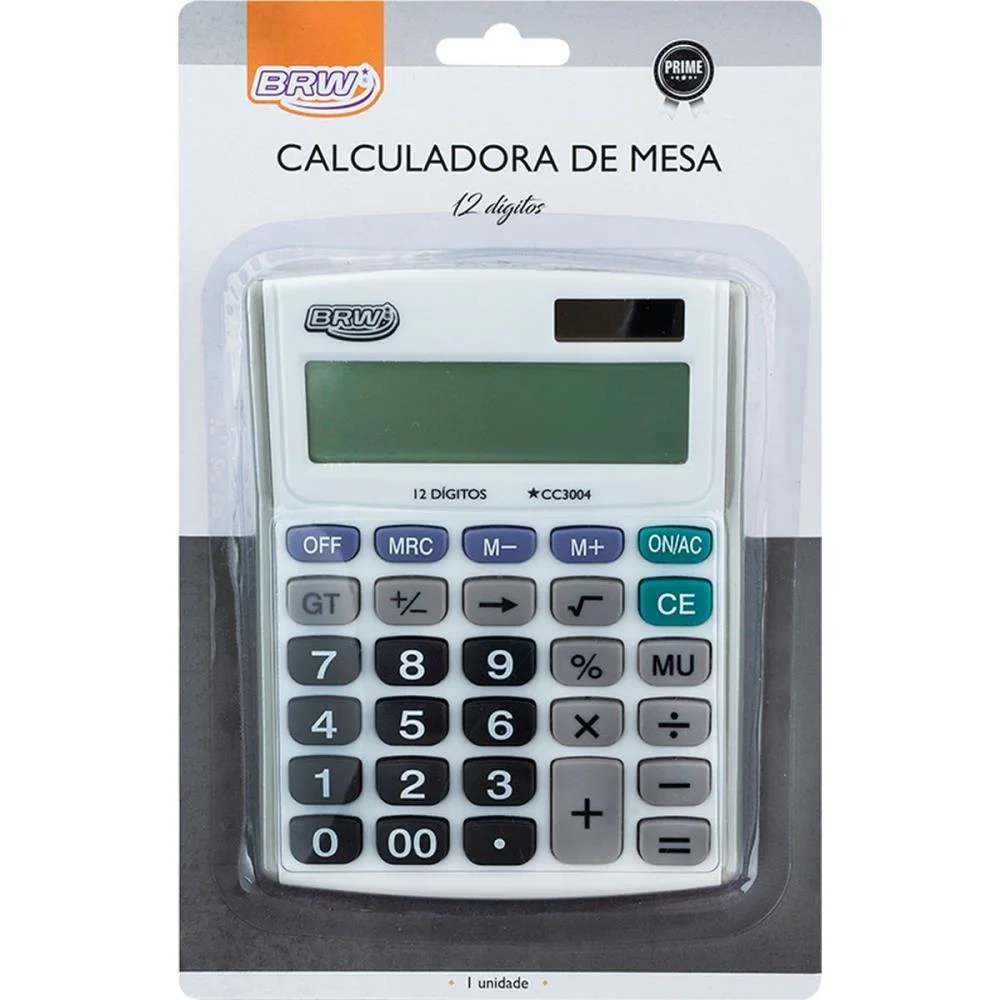 Calculadora De Mesa 12 Digitos Solar Branca Brw