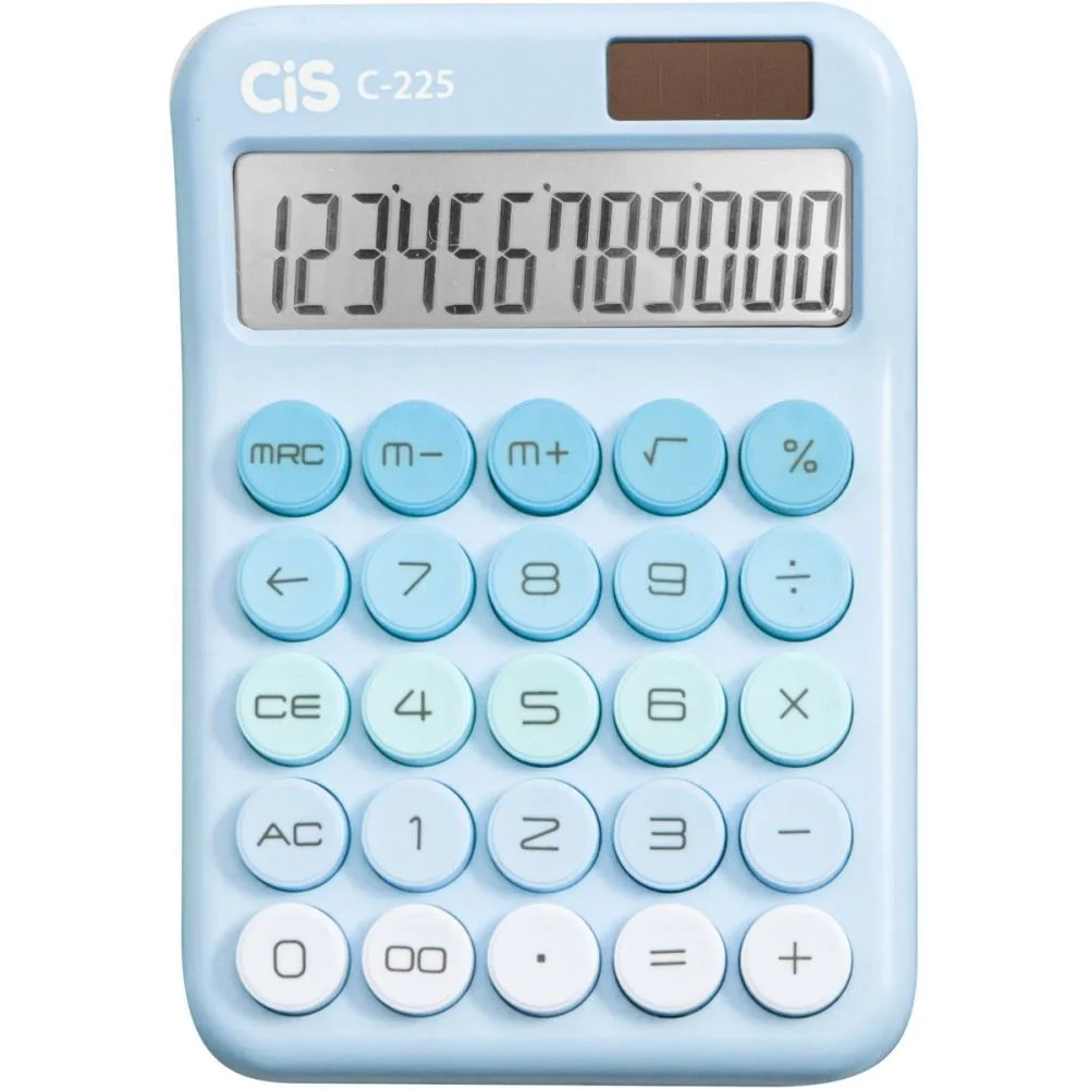 Calculadora De Mesa 12 Dig. Mod C-225 Azul Sertic