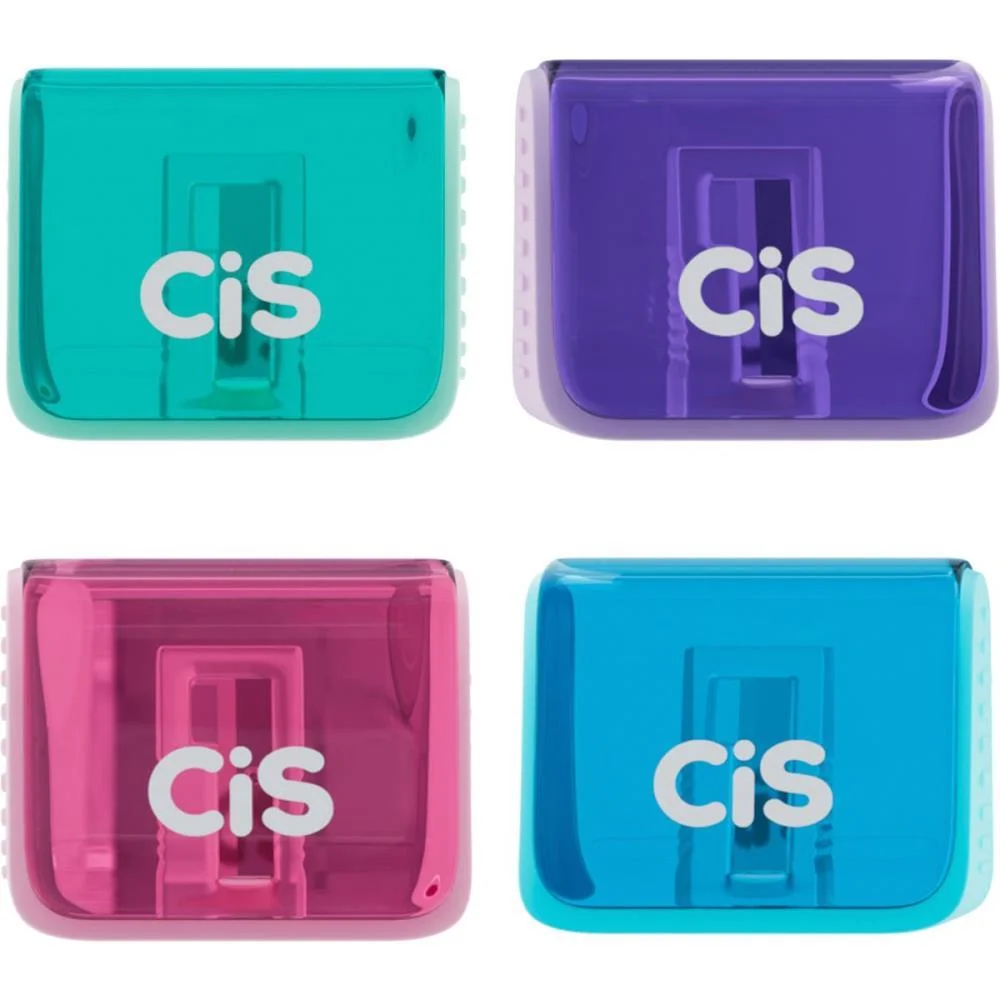 Apontador Com Deposito Cis 322 4 Cores Sortidas Sertic C/ 24 Unidades