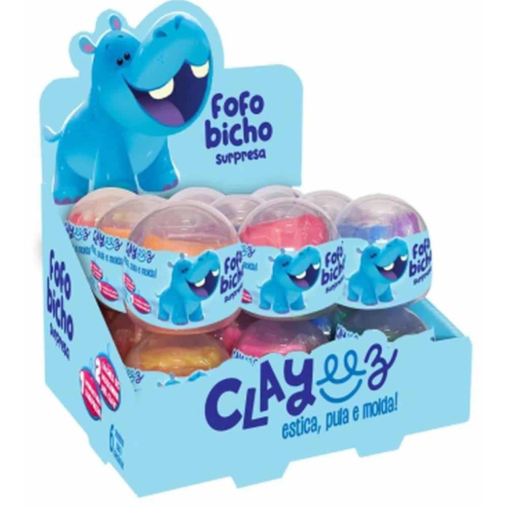 Massa Para Modelar Criativa Ovo Surpresa Fofobicho 12G Sortidas Doce Brinquedo (Dp.c/18)