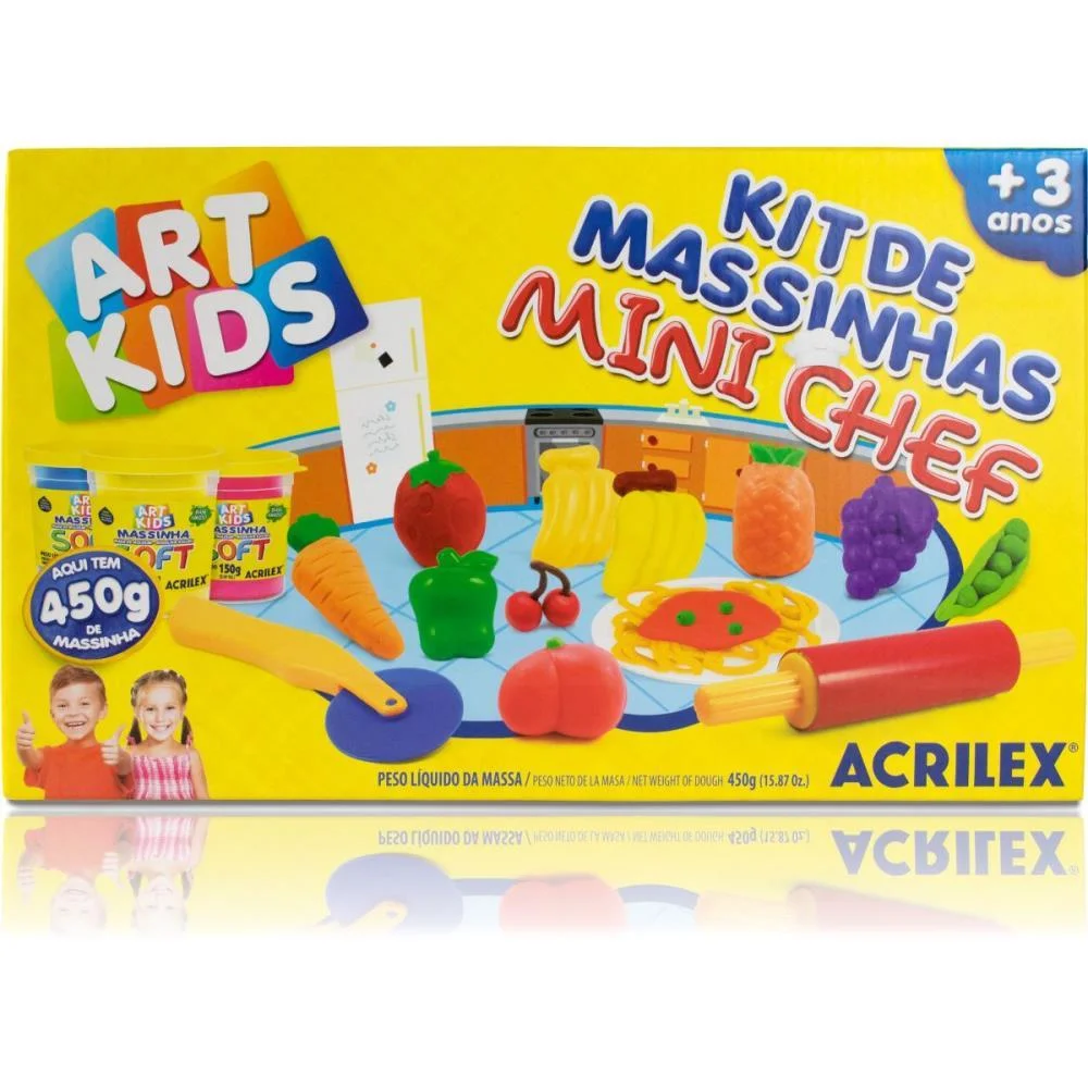 Massa Para Modelar Criativa Art Kids Mini Chef Acrilex