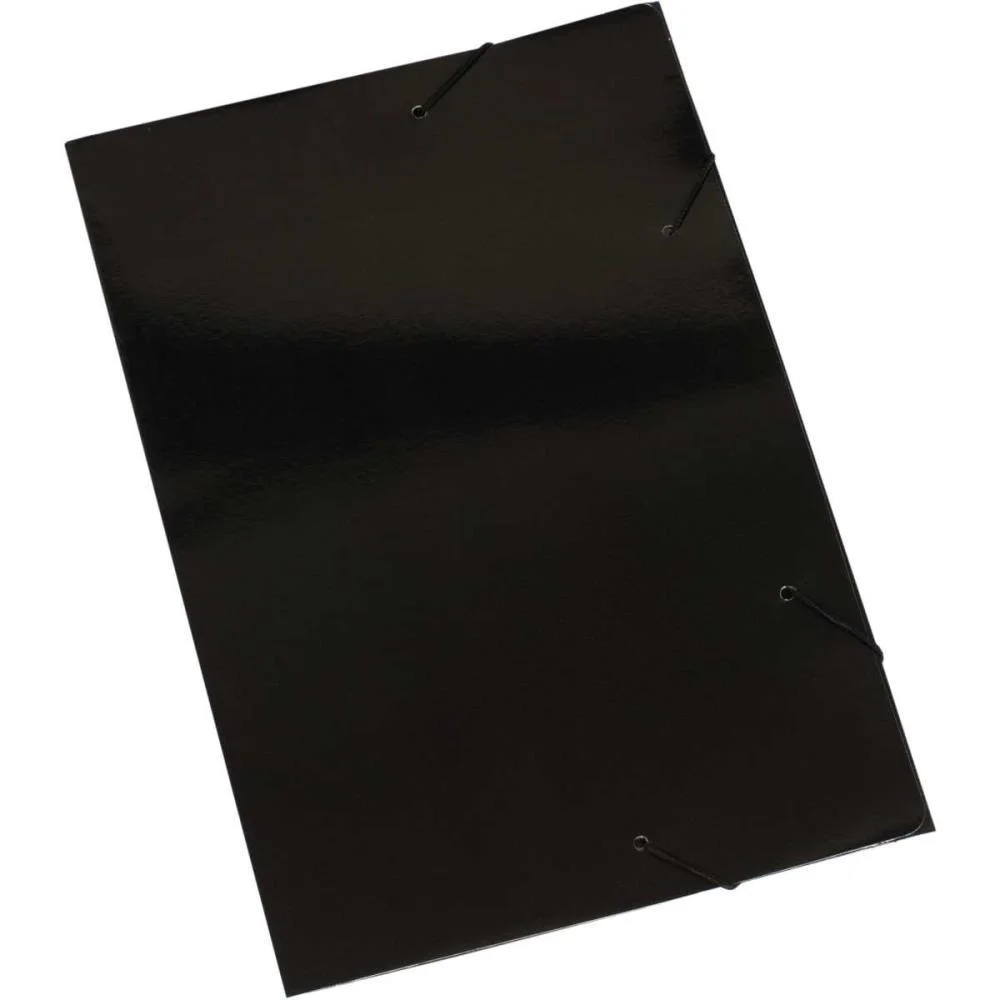 Pasta Aba Elastica Papel Oficio Preta Polycart (Pct.c/20)
