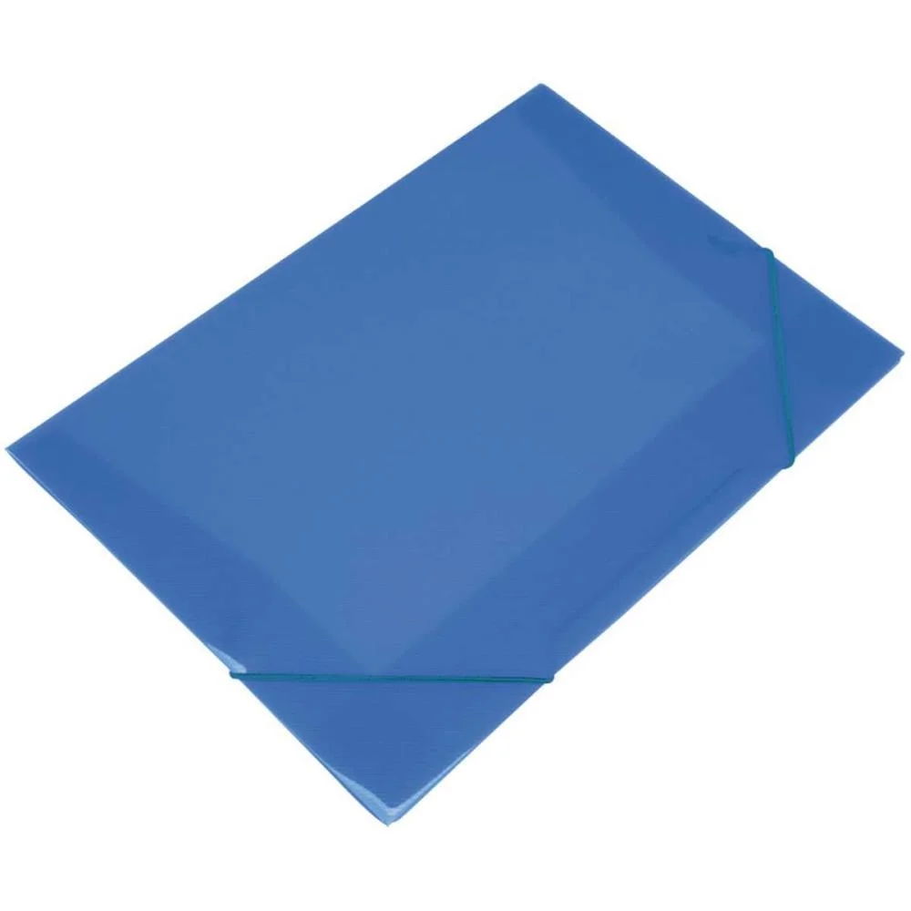 Pasta Aba Elastica Plastica Oficio Azul Soft Polibras (Pct.c/10)